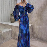 Ladies’ Off-Shoulder Chiffon Dress