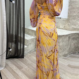 Ladies’ Off-Shoulder Chiffon Dress