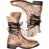 Women's Lace-Up Mid Calf Ankle Boots