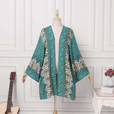 Women's Printed Open Front Kimono Cardigan