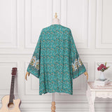 Women's Printed Open Front Kimono Cardigan
