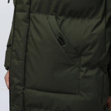 Men's Long Down Jacket with Detachable Hood