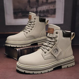 Lace-Up Outdoor Boots with Lined Interior