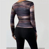 Women’s Printed Cowl Neck Top