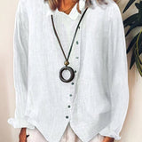 Women's Button Front Long Sleeve Blouse