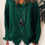 Women's Button Front Long Sleeve Blouse