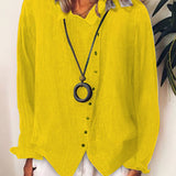 Women's Button Front Long Sleeve Blouse