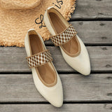 Women's Pointed Toe Strap Flats