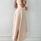 Women's Sleeveless Wrap High Low Midi Dress
