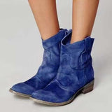 Women's Suede Look Western Ankle Boots