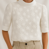 Ladies’ High Neck Floral Lace Top