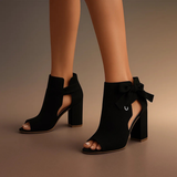 Women's Peep Toe Block Heel Ankle Boots