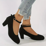 Women's Mary Jane Block Heel Pumps