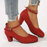 Women's Mary Jane Block Heel Pumps