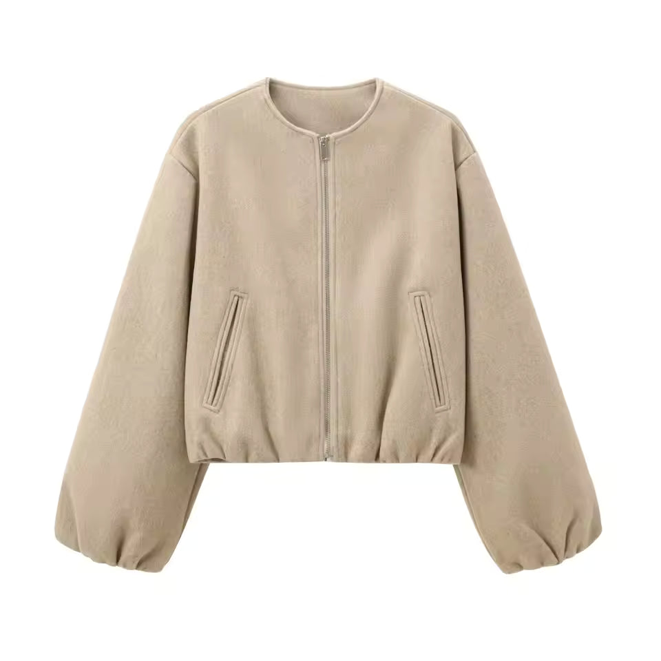 Ladies’ Cropped Zip Jacket