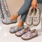 Women's Embroidered Slip-On Loafers