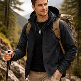 Men's Windproof Hooded Softshell Rain Jacket