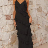 Women's Tiered Ruffle Maxi Dress