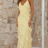 Ruffle Tiered Maxi Dress with Spaghetti Straps