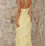 Ruffle Tiered Maxi Dress with Spaghetti Straps