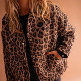 Ladies’ Leopard Print Bomber Jacket