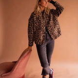 Ladies’ Leopard Print Bomber Jacket