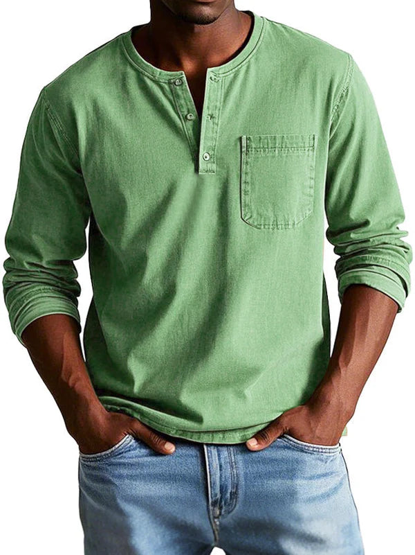 Men’s Vintage Henley Shirt