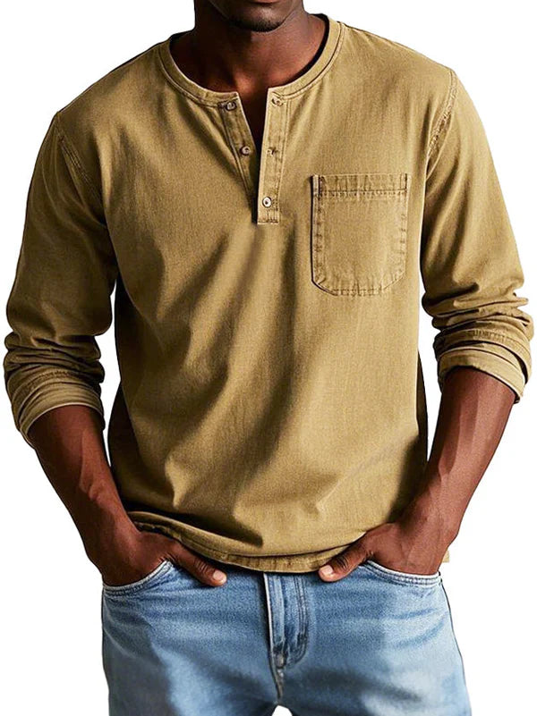 Men’s Vintage Henley Shirt