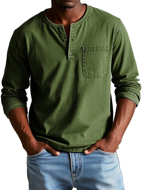 Men’s Vintage Henley Shirt