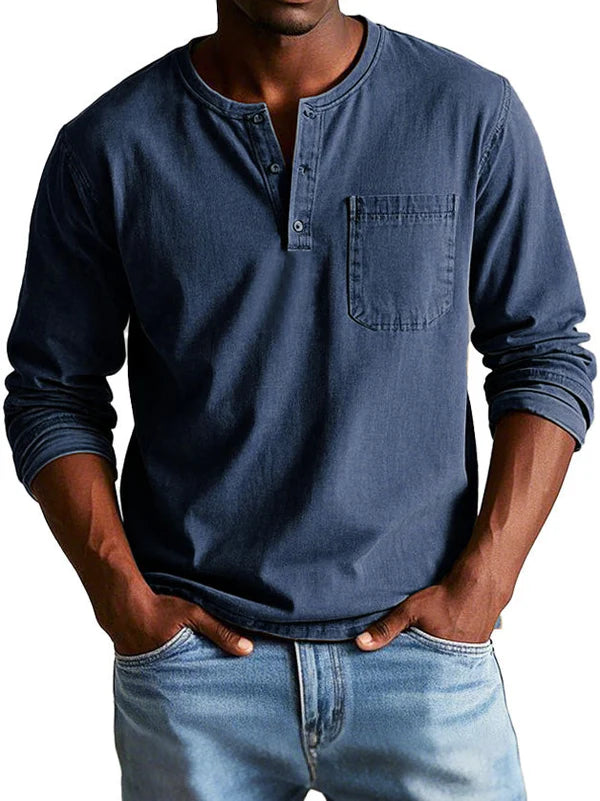 Men’s Vintage Henley Shirt