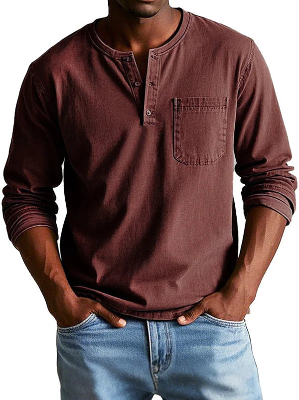 Men’s Vintage Henley Shirt