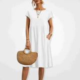Women's Short Sleeve Midi Dress