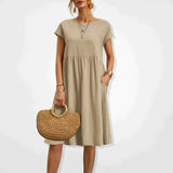 Women's Short Sleeve Midi Dress