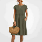 Women's Short Sleeve Midi Dress
