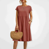 Women's Short Sleeve Midi Dress