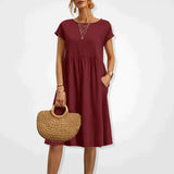 Women's Short Sleeve Midi Dress