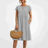 Women's Short Sleeve Midi Dress