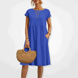 Women's Short Sleeve Midi Dress