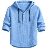 Men’s Linen Hooded Shirt