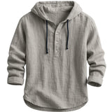 Men’s Linen Hooded Shirt