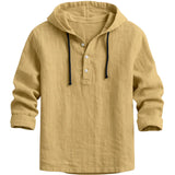 Men’s Linen Hooded Shirt