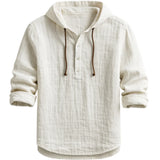 Men’s Linen Hooded Shirt