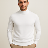 Men's Turtleneck Sweater in Premium Cotton Blend