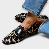 Ladies’ Leopard Print Flat Loafers
