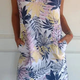 Women's Floral Sleeveless Midi Dress