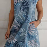 Women's Floral Sleeveless Midi Dress