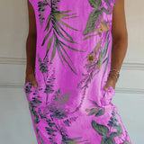 Women's Floral Sleeveless Midi Dress