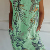 Women's Floral Sleeveless Midi Dress