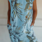Women's Floral Sleeveless Midi Dress
