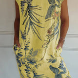 Women's Floral Sleeveless Midi Dress